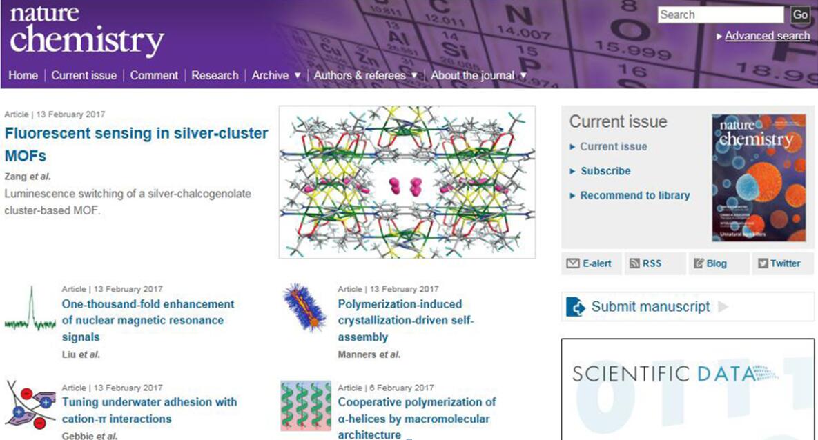 《Nature Chemistry》报道我校化学与分子工程学院麦松威院士课题组最新研究成果（图）