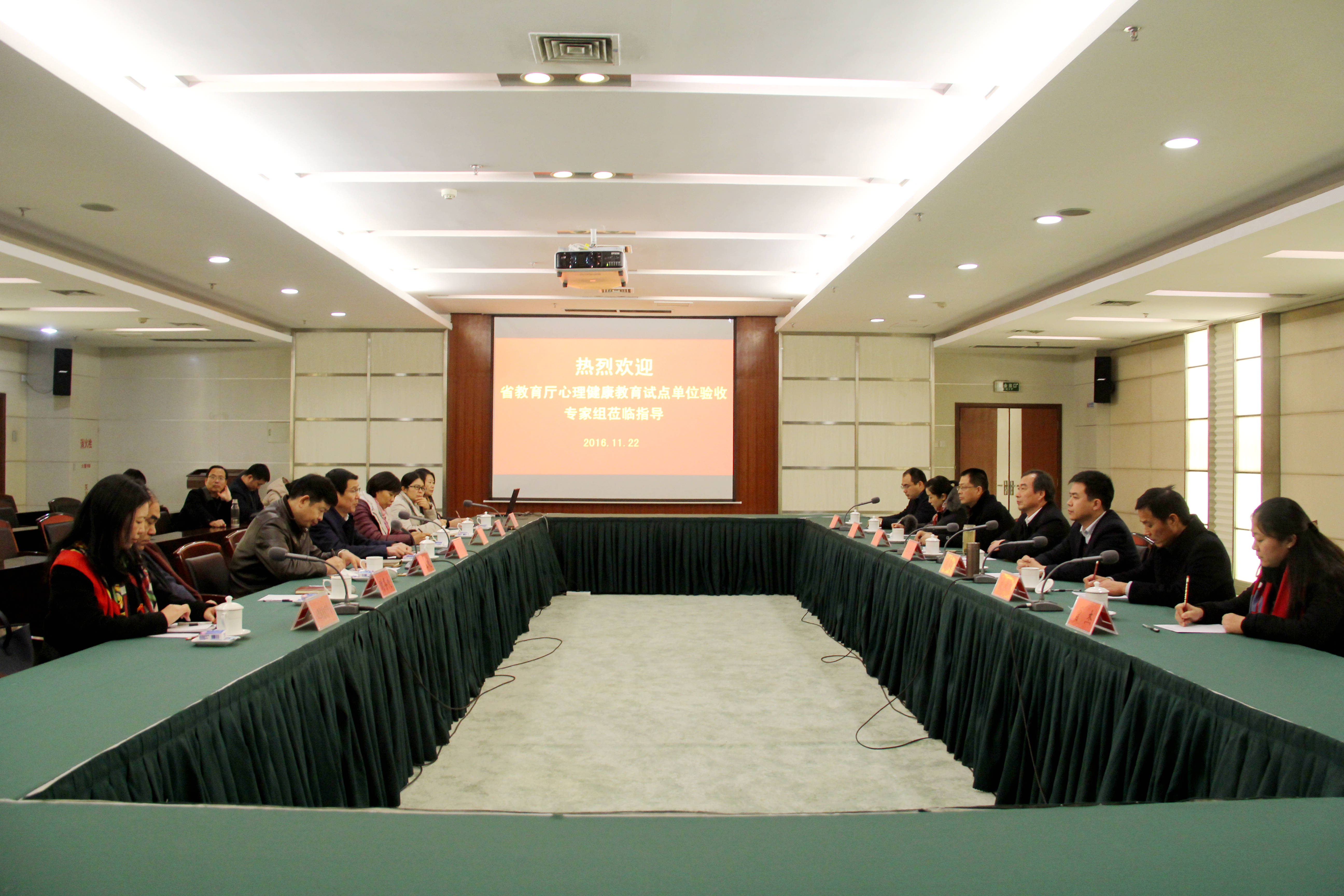河南省教育厅心理健康教育试点单位验收专家组到我校检查指导工作（图）